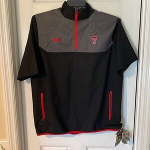 Texas Tech Red Raiders Under Armour Short Sleeve Quarter Zip Windbreaker - Large